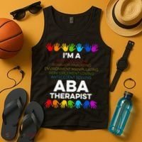 ABA Therapist Data Behavior Analyst Autism Therapy Tank Top thumb 4