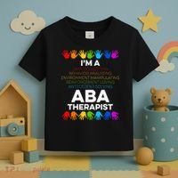 ABA Therapist Data Behavior Analyst Autism Therapy Toddler T-Shirt thumb 3