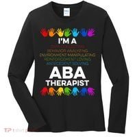 ABA Therapist Data Behavior Analyst Autism Therapy Women's Long Sleeve Shirt thumb 0
