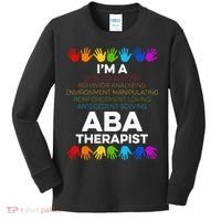 ABA Therapist Data Behavior Analyst Autism Therapy Kids Long Sleeve Shirt thumb 0