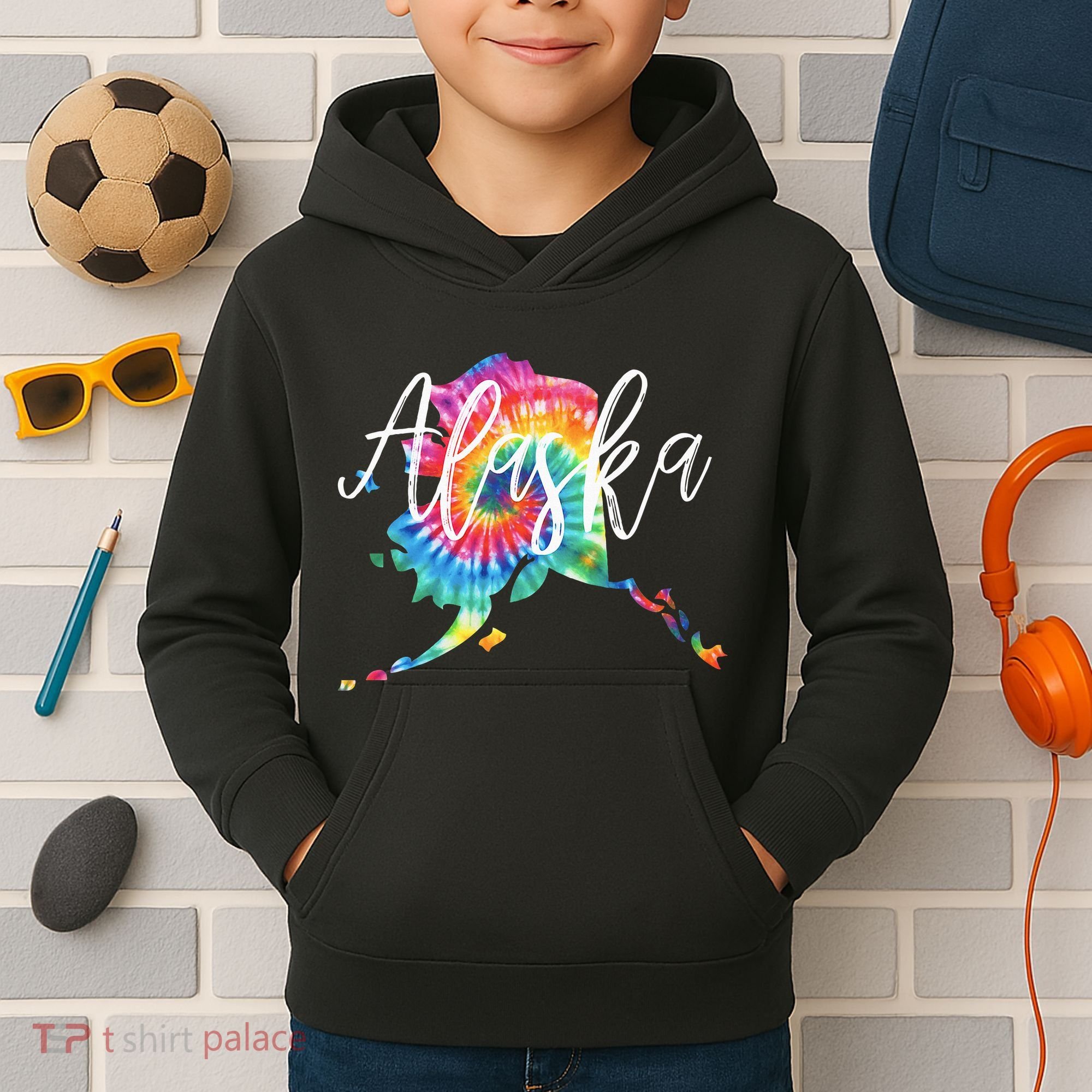 Alaska Tie Dye Kids Hoodie