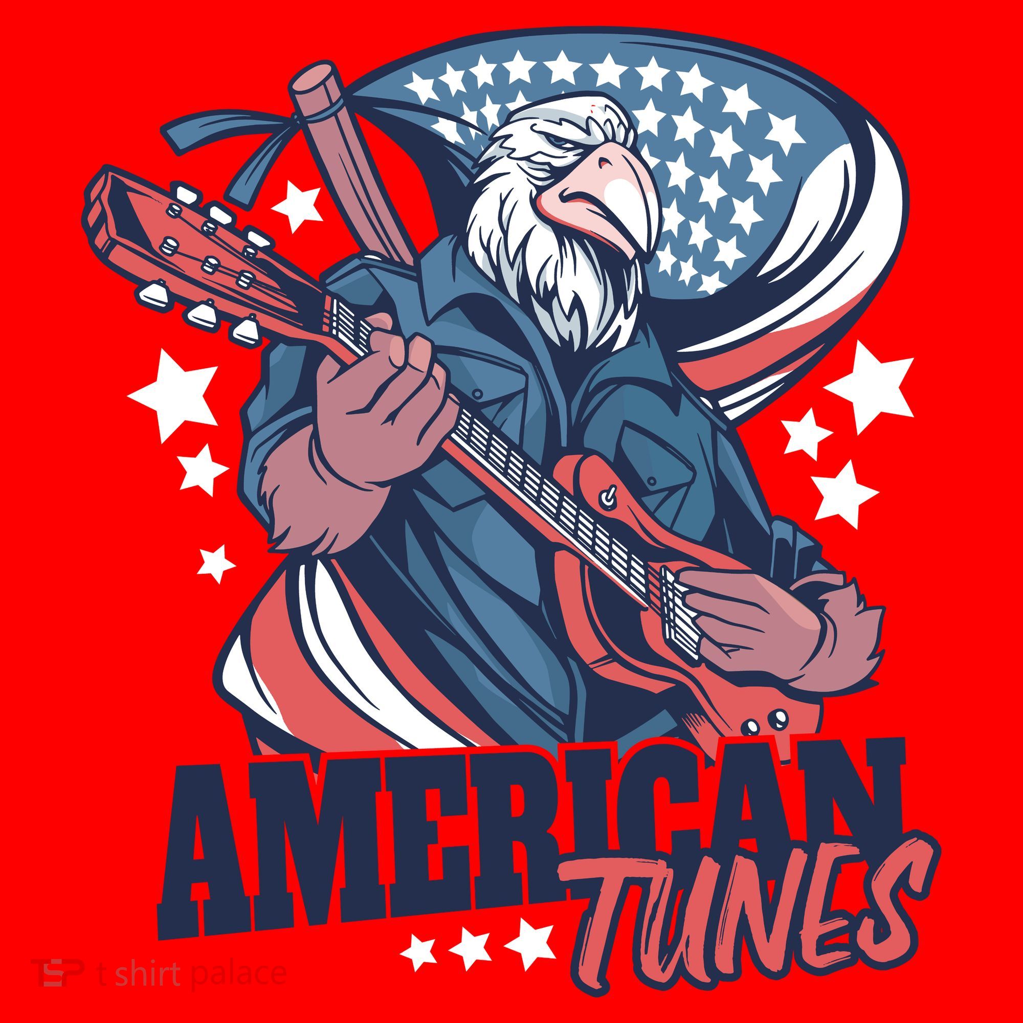 American Tunes Eagle Guitar Santa Hat