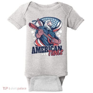 American Tunes Eagle Guitar Baby Bodysuit