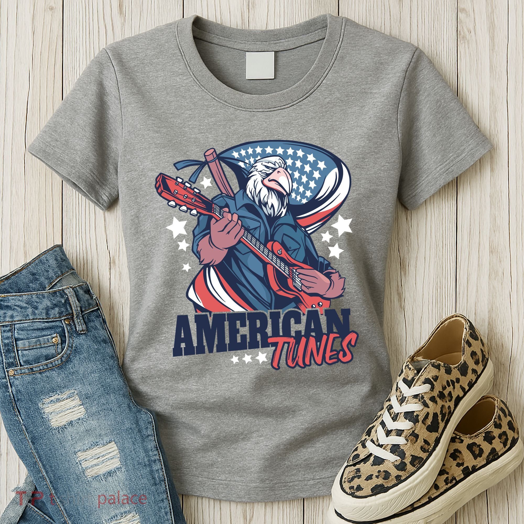 American Tunes Eagle Guitar Women's T-Shirt