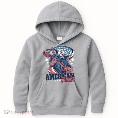 American Tunes Eagle Guitar Kids Hoodie