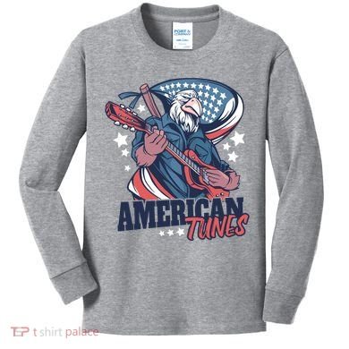 American Tunes Eagle Guitar Kids Long Sleeve Shirt