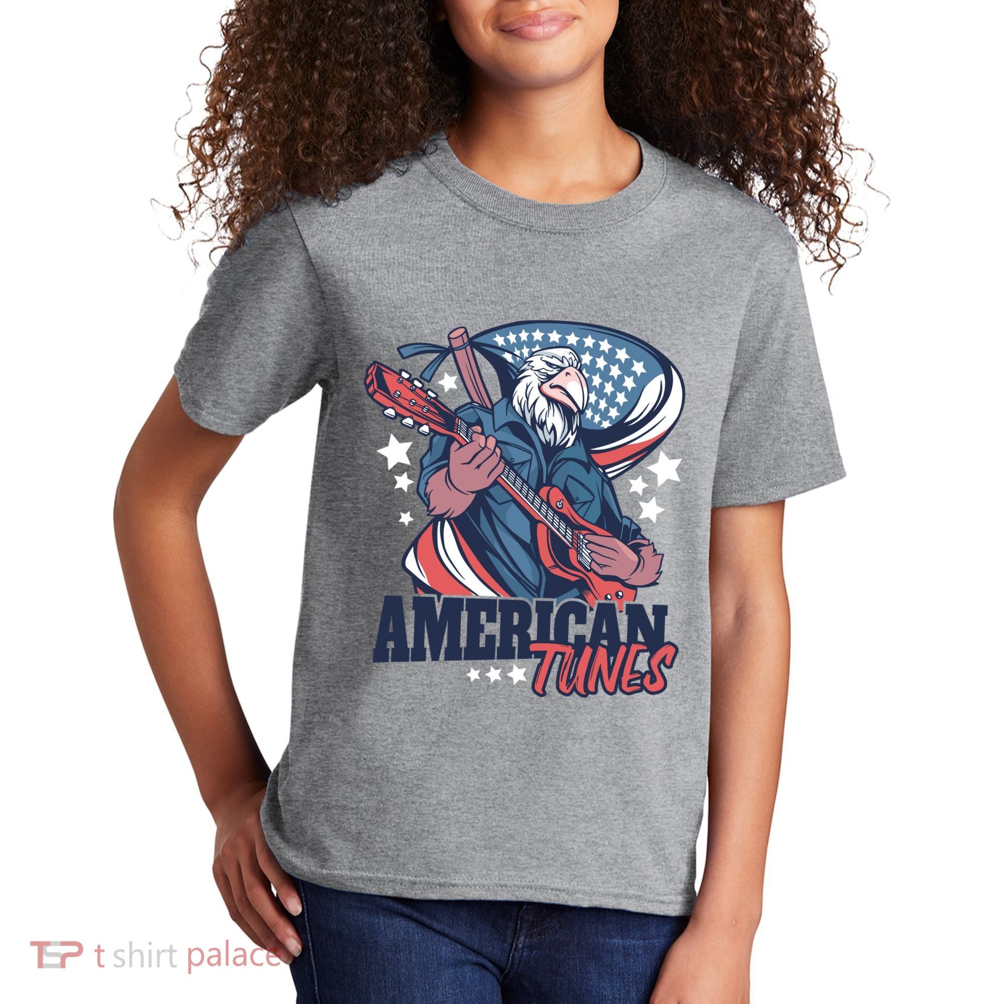 American Tunes Eagle Guitar Kids T-Shirt