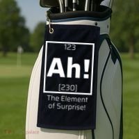 Ah! The Element Of Surprise! Funny Science Lover Golf Towel thumb 2