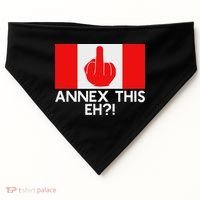 Annex This Eh! Pro Canada Flag For Anti Trump Canadian USA-Made Doggie Bandana thumb 0
