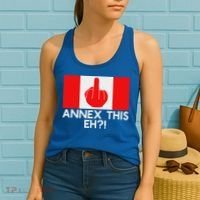 Annex This Eh! Pro Canada Flag For Anti Trump Canadian Women's Tank Top thumb 2