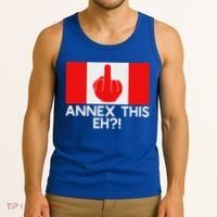 Annex This Eh! Pro Canada Flag For Anti Trump Canadian Tank Top thumb 3