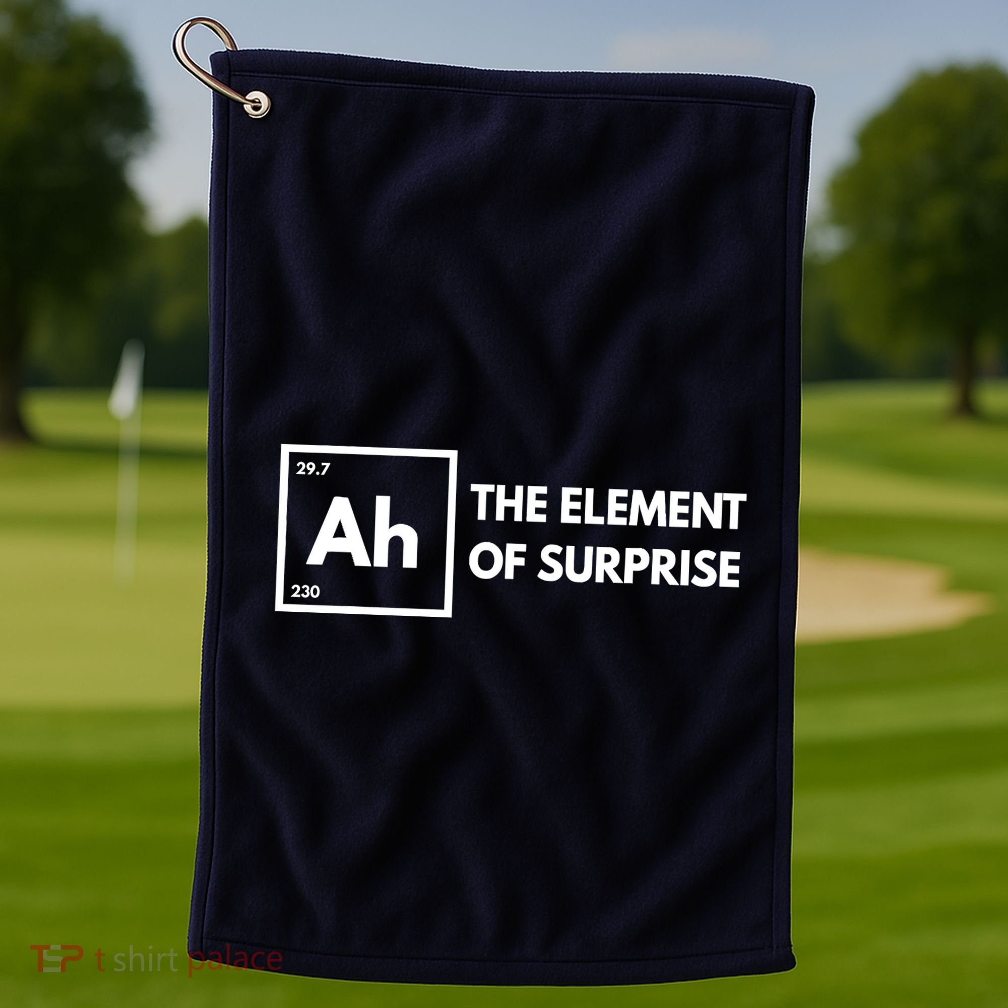 Ah The Element Of Surprise Chemistry Science Humor Teacher Golf Towel