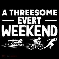 A Threesome Every Weekend Sport Marathon Triathlon Doggie Tank thumb 4