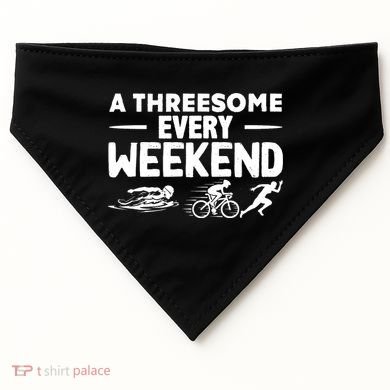 A Threesome Every Weekend Sport Marathon Triathlon USA-Made Doggie Bandana