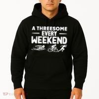 A Threesome Every Weekend Sport Marathon Triathlon Hoodie thumb 2