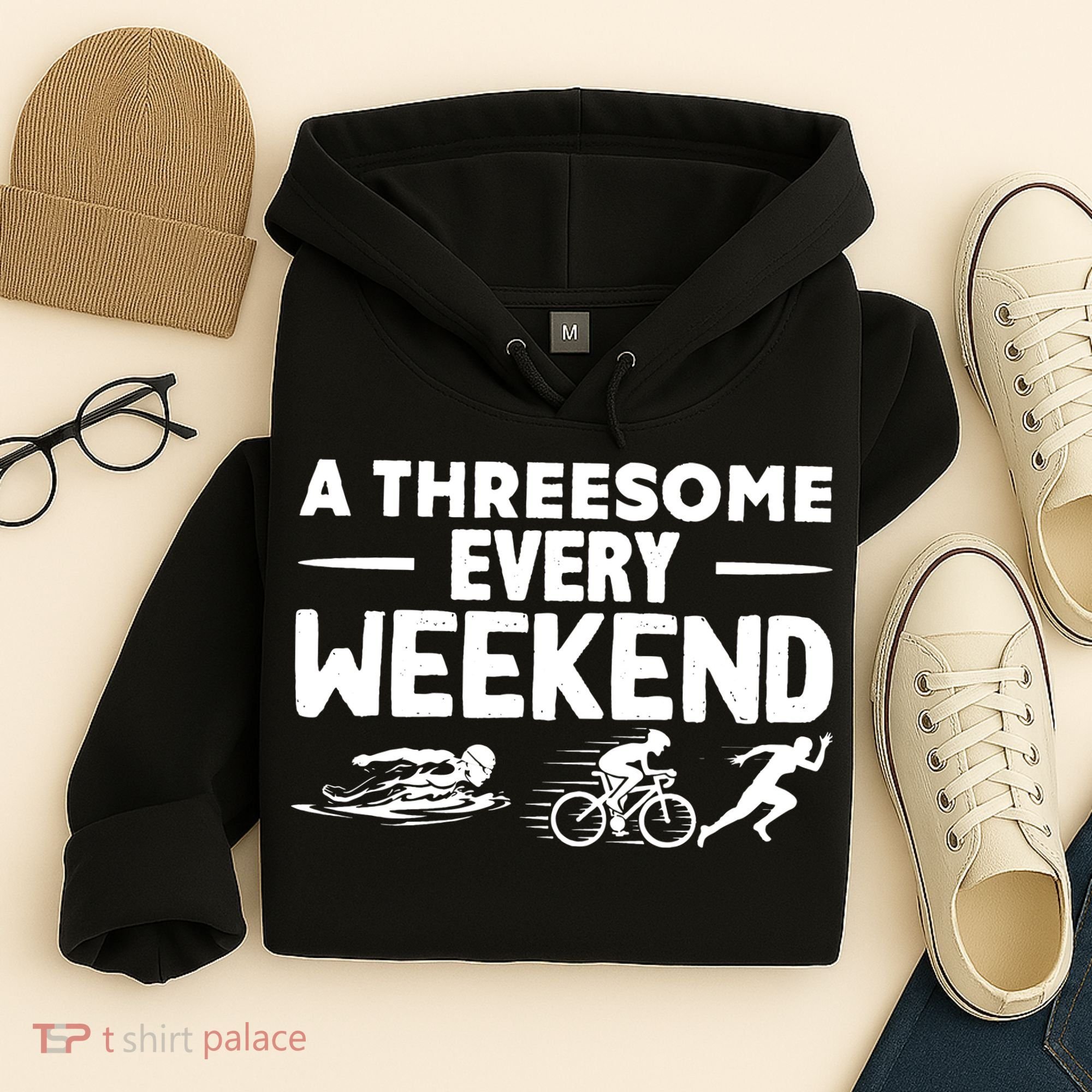 A Threesome Every Weekend Sport Marathon Triathlon Hoodie