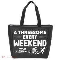 A Threesome Every Weekend Sport Marathon Triathlon Tote Bag thumb 0