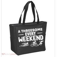 A Threesome Every Weekend Sport Marathon Triathlon Tote Bag thumb 2