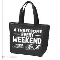 A Threesome Every Weekend Sport Marathon Triathlon Tote Bag thumb 3