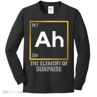 Ah The Element Of Surprise Chemistry Science Humor Kids Long Sleeve Shirt thumb 0