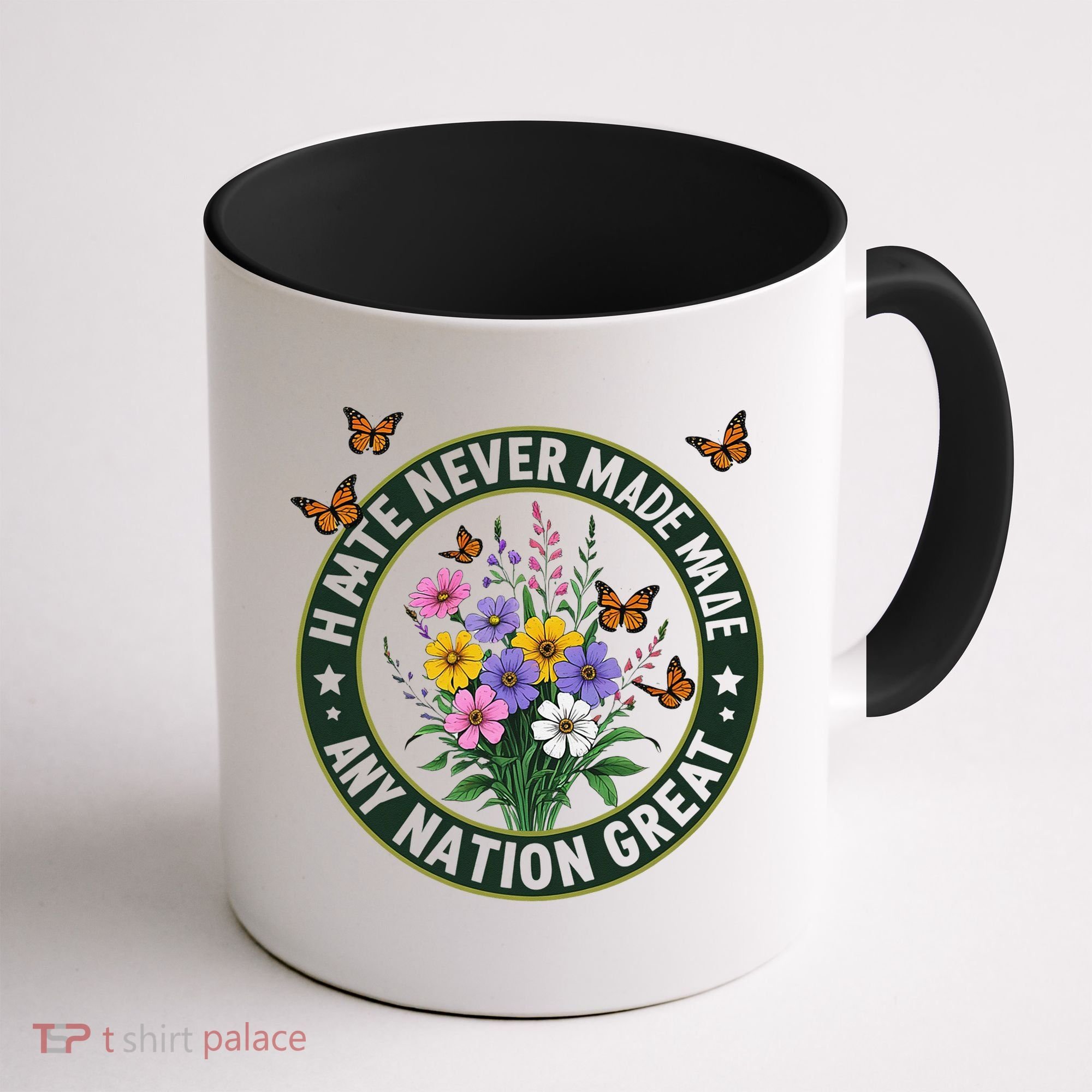 Anti Trump Floral Butterflies Democrat President Liberal Coffee Mug