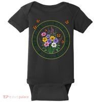 Anti Trump Floral Butterflies Democrat President Liberal Baby Bodysuit thumb 0