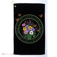 Anti Trump Floral Butterflies Democrat President Liberal Golf Towel thumb 0