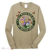 Anti Trump Floral Butterflies Democrat President Liberal Long Sleeve Shirt thumb 0