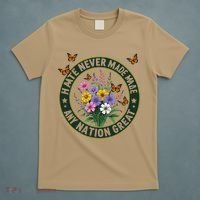 Anti Trump Floral Butterflies Democrat President Liberal T-Shirt thumb 5
