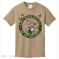 Anti Trump Floral Butterflies Democrat President Liberal Kids T-Shirt thumb 0