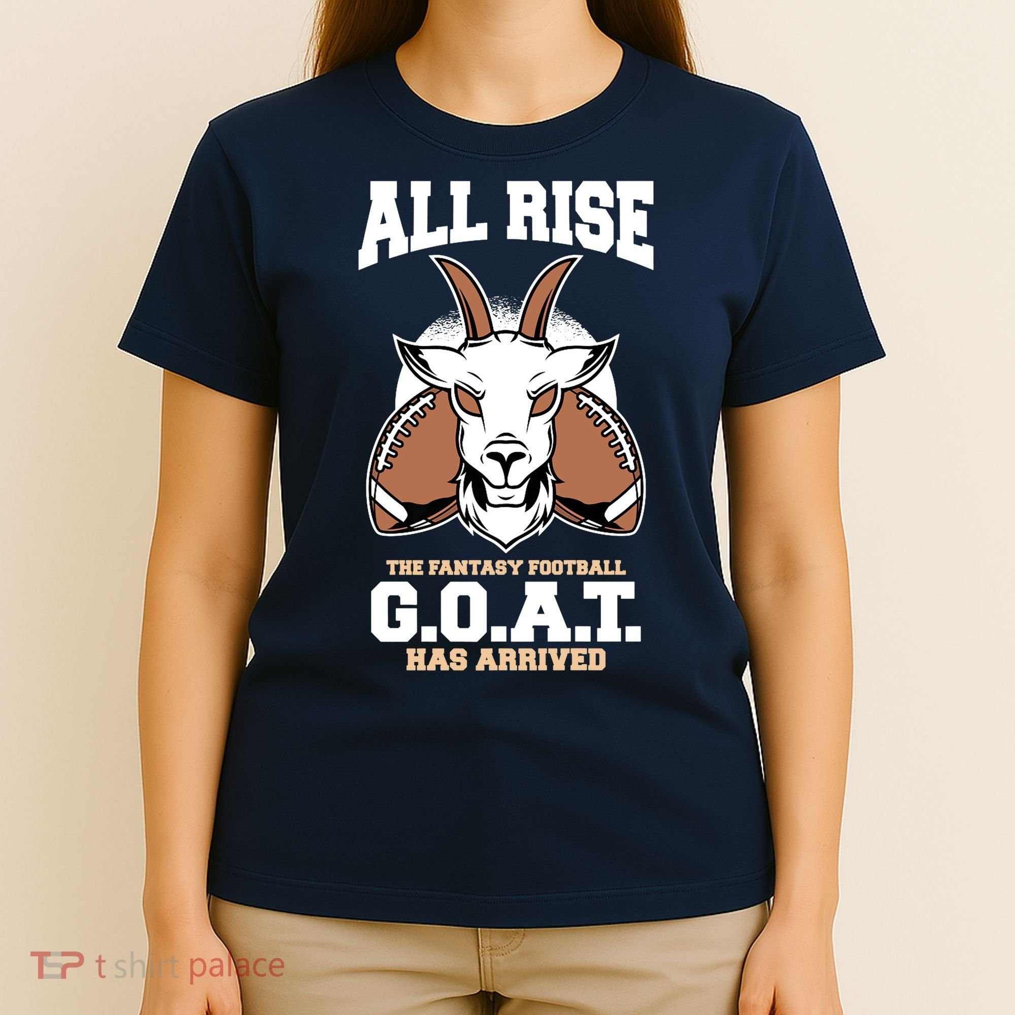 All The Fantasy Football Rise Goat Has Arrived Draft Party Premium T-Shirt