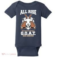 All The Fantasy Football Rise Goat Has Arrived Draft Party Premium Baby Bodysuit thumb 0