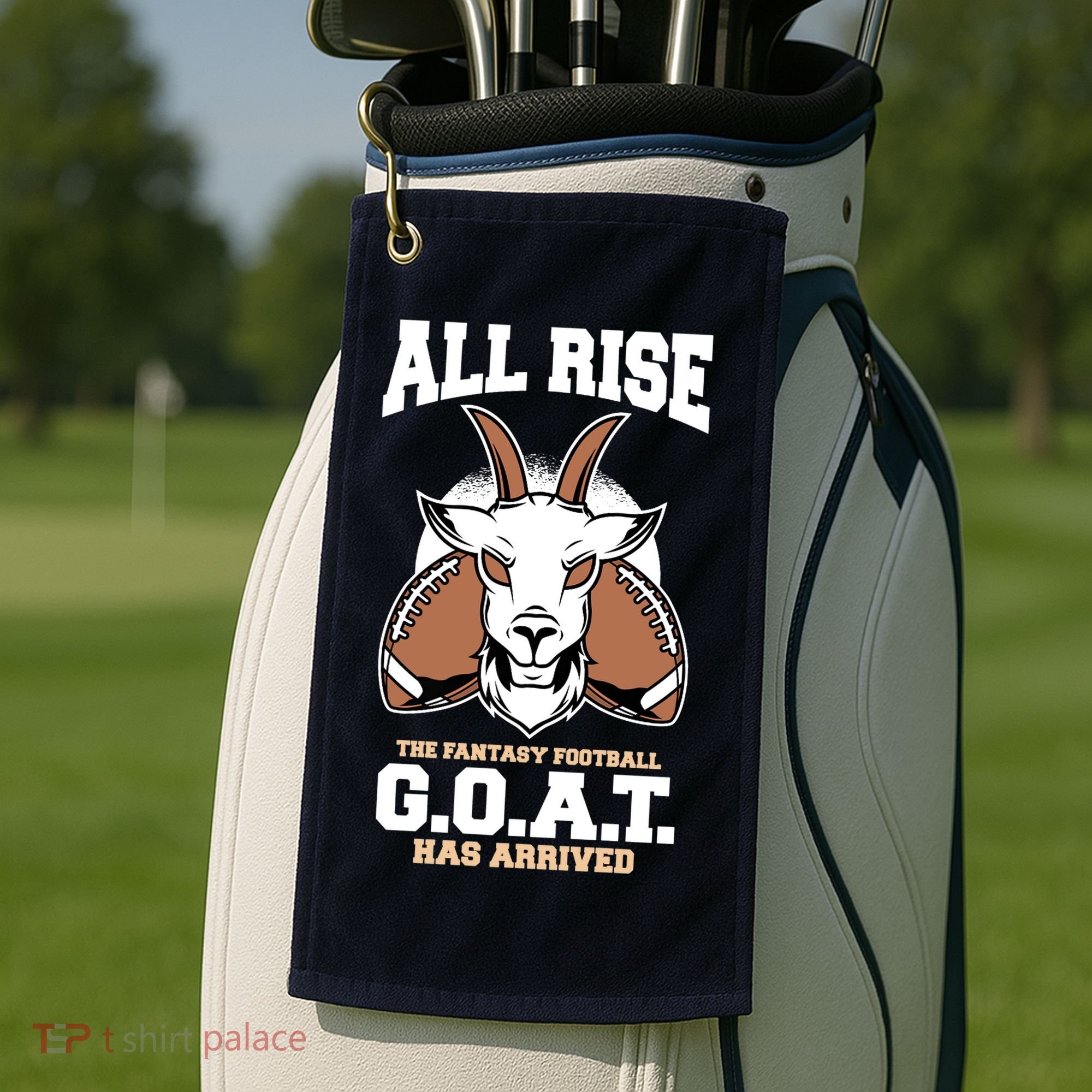 All The Fantasy Football Rise Goat Has Arrived Draft Party Premium Golf Towel
