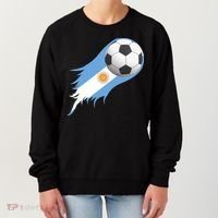 Argentina Team Flag Soccer Ball Women's Sweatshirt thumb 0