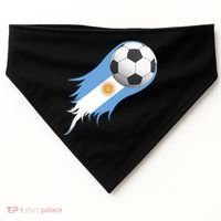 Argentina Team Flag Soccer Ball USA-Made Doggie Bandana thumb 0