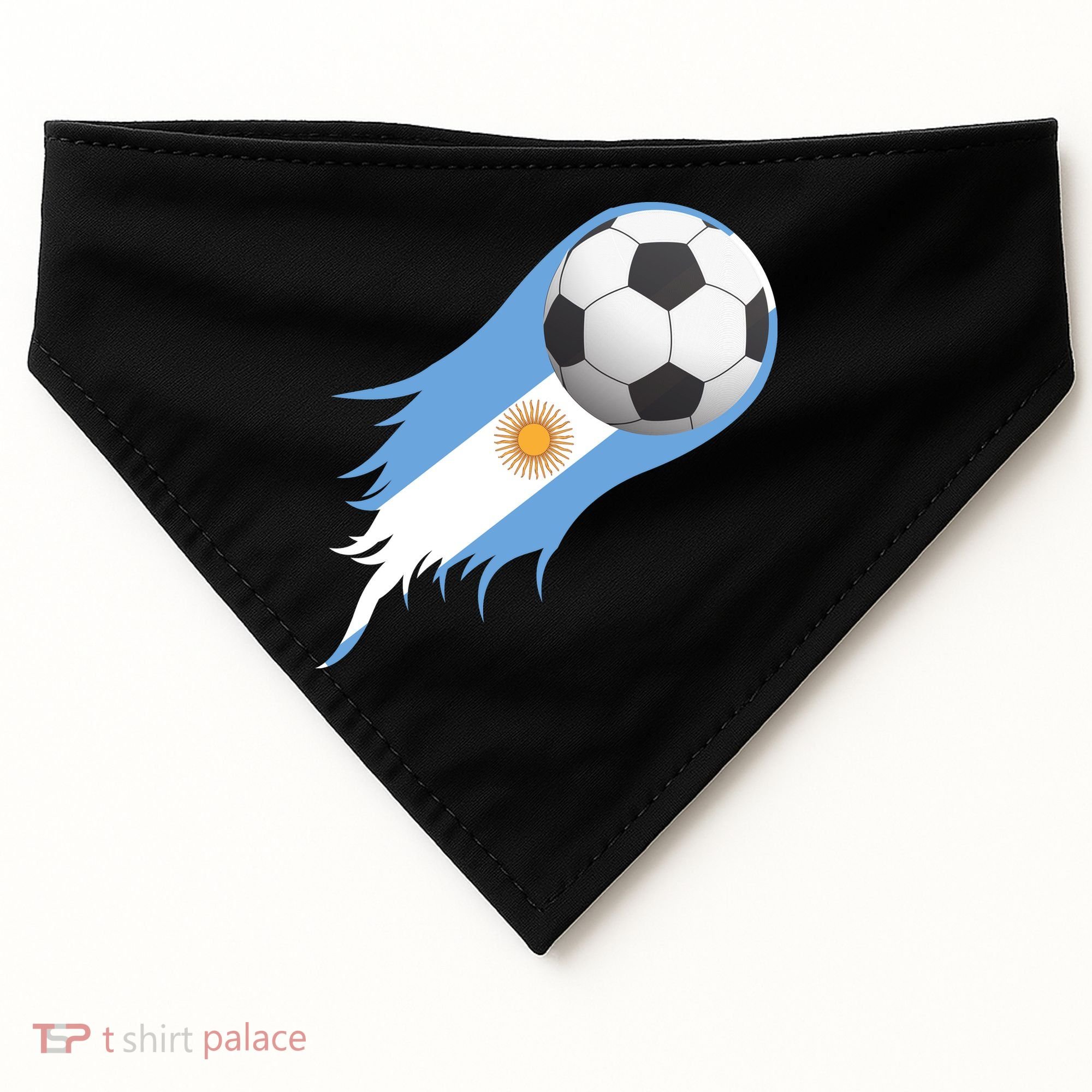 Argentina Team Flag Soccer Ball USA-Made Doggie Bandana