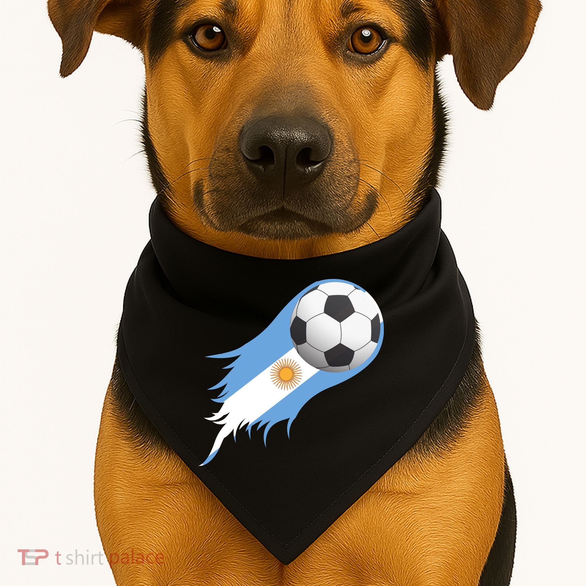 Argentina Team Flag Soccer Ball USA-Made Doggie Bandana