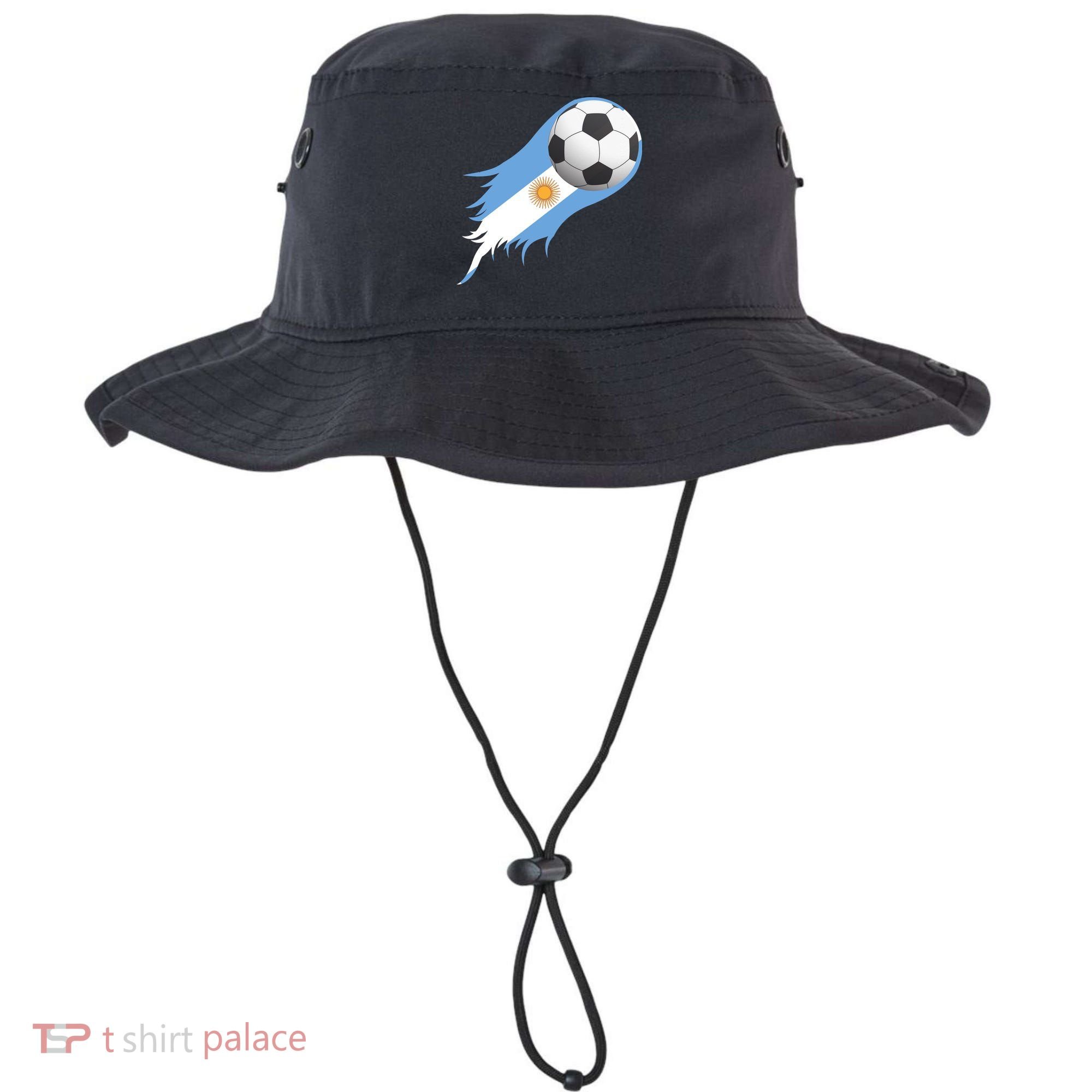 Argentina Team Flag Soccer Ball Bucket Hat