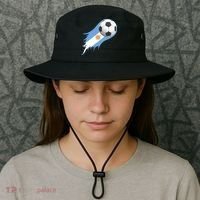 Argentina Team Flag Soccer Ball Bucket Hat thumb 3