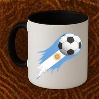 Argentina Team Flag Soccer Ball Coffee Mug thumb 2