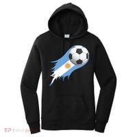 Argentina Team Flag Soccer Ball Women's Hoodie thumb 0