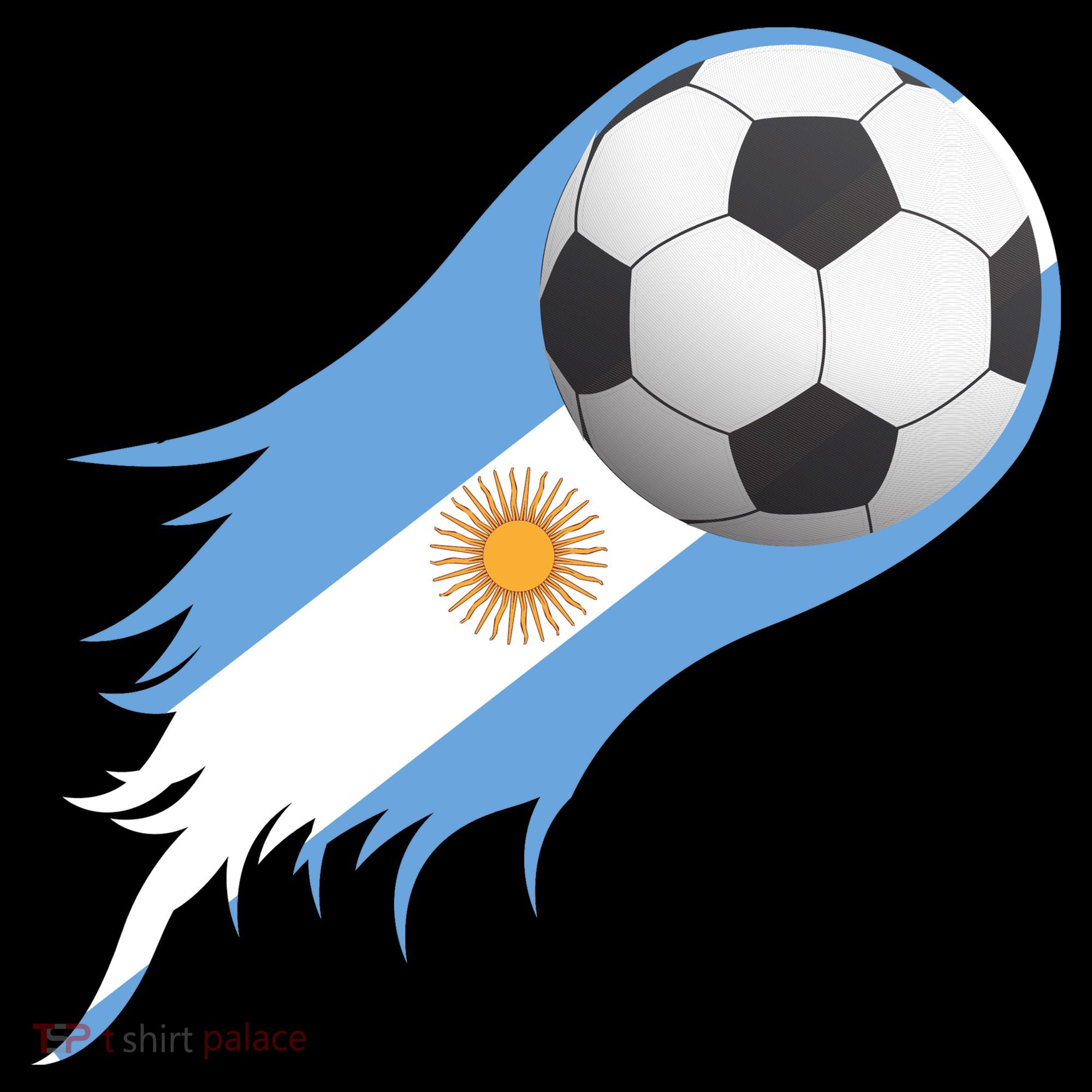 Argentina Team Flag Soccer Ball Women's Hoodie