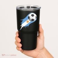 Argentina Team Flag Soccer Ball Tumbler thumb 2