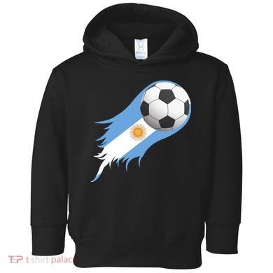 Argentina Team Flag Soccer Ball Toddler Hoodie