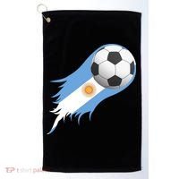 Argentina Team Flag Soccer Ball Golf Towel thumb 0