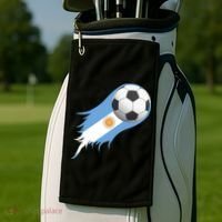 Argentina Team Flag Soccer Ball Golf Towel thumb 2
