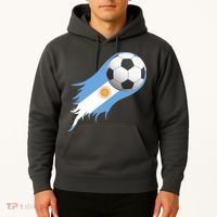 Argentina Team Flag Soccer Ball Hoodie thumb 2