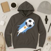 Argentina Team Flag Soccer Ball Hoodie thumb 3