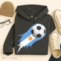 Argentina Team Flag Soccer Ball Hoodie thumb 4