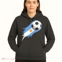 Argentina Team Flag Soccer Ball Hoodie thumb 5